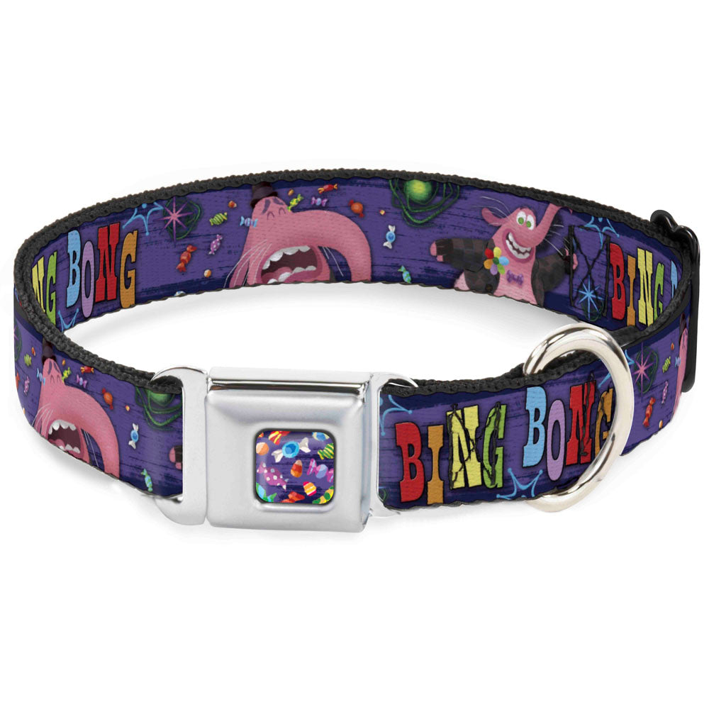 Scattered Candy Full Color Purples Seatbelt Buckle Collar - BING BONG Poses/Candy Purples/Multi Color Dog Collars Seatbelt Buckle Disney