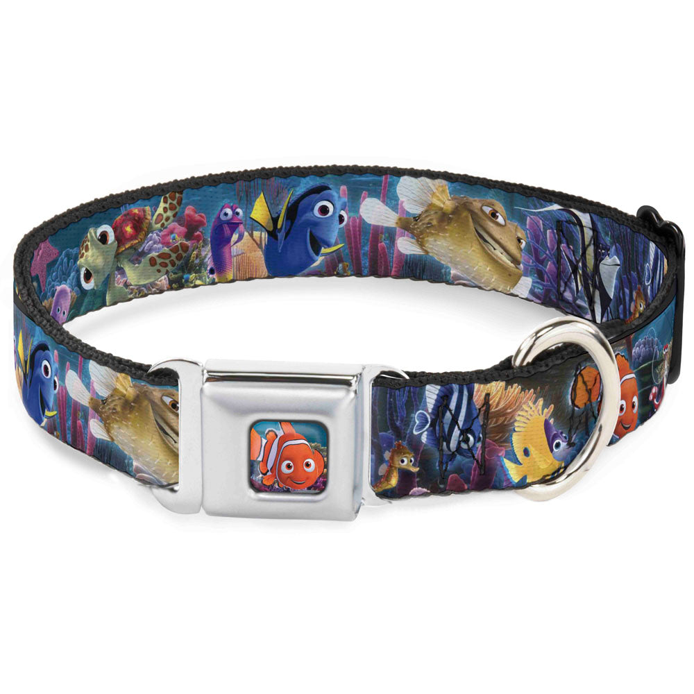 Nemo Smiling Full Color Seatbelt Buckle Collar - Nemo & Friends Group Dog Collars Seatbelt Buckle Disney