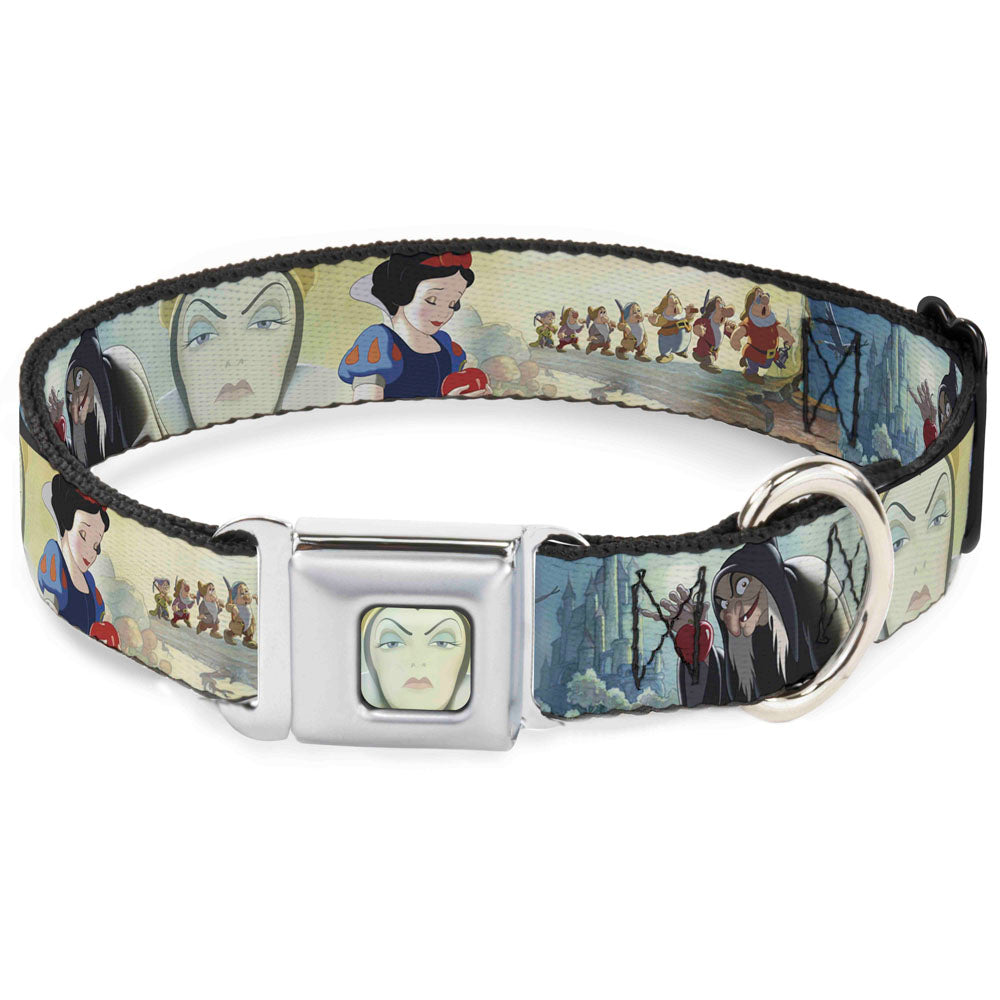 Evil Queen Face CLOSE-UP Full Color Seatbelt Buckle Collar - Snow White/Dwarves/Old Witch/Evil Queen Scenes Dog Collars Seatbelt Buckle Disney
