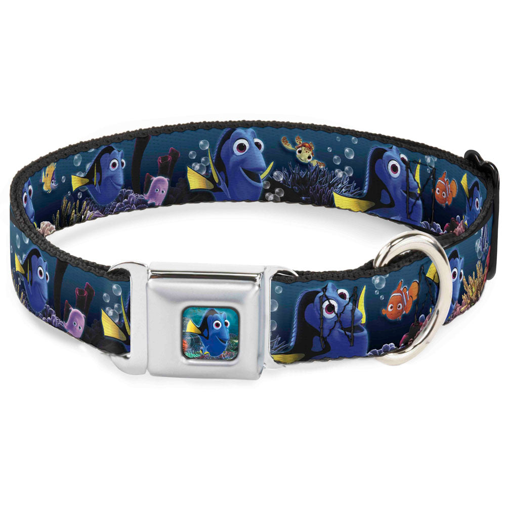 Dory Pose Full Color Seatbelt Buckle Collar - Dory Poses & Friends Under the Sea Dog Collars Seatbelt Buckle Disney
