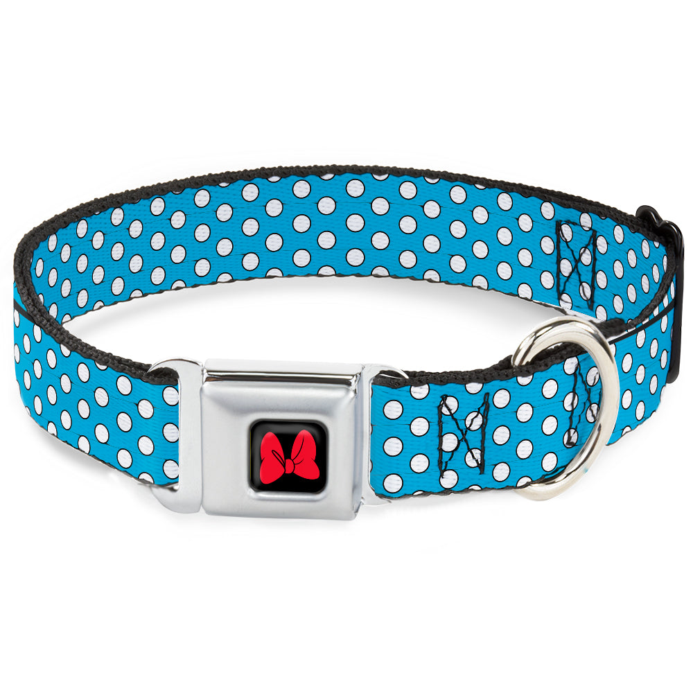 Dog Collar DYYR-Minnie Mouse Bow Full Color Black/Red - Minnie Mouse Dots Blue/Black/White Dog Collars Seatbelt Buckle Disney