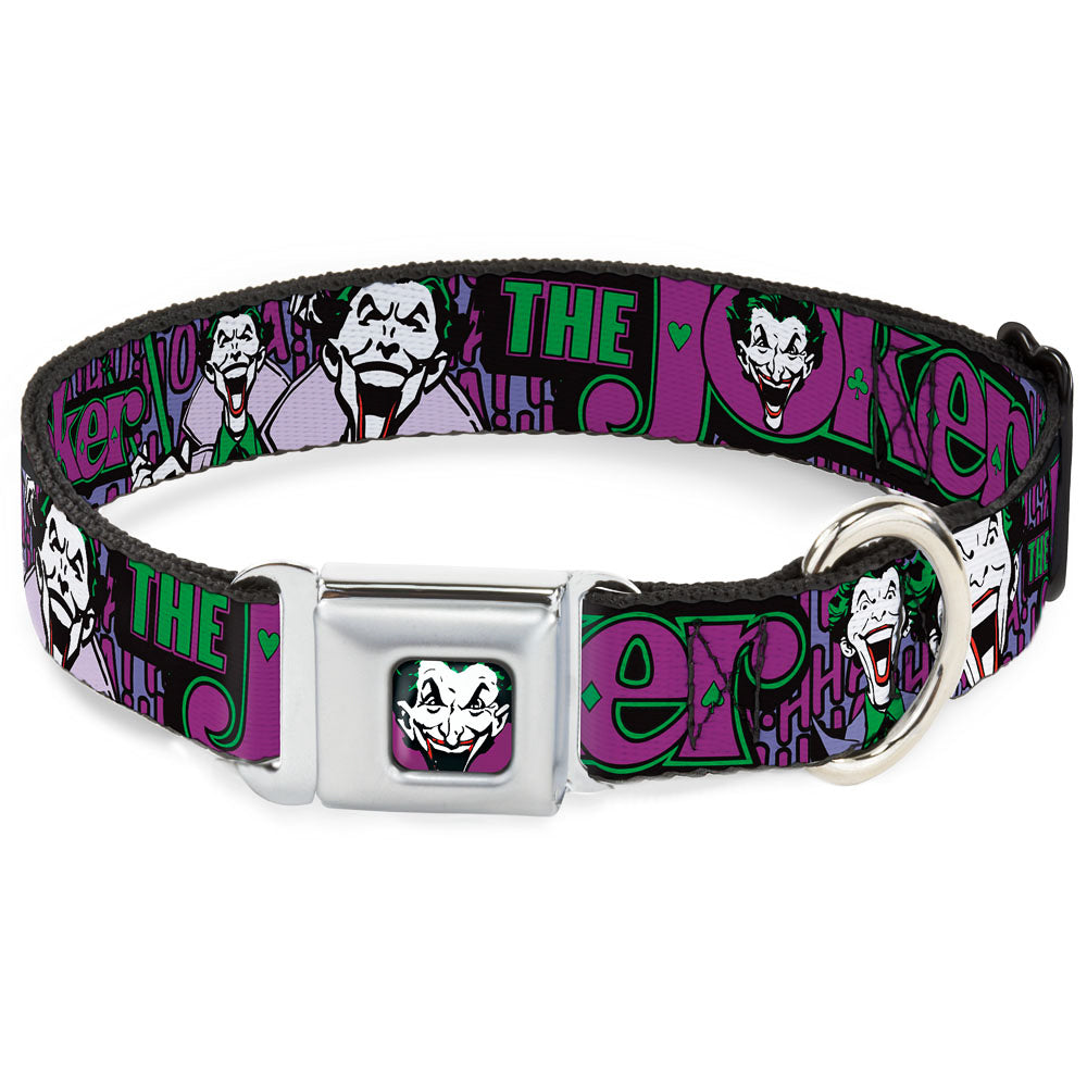 Dog Collar JKA-Joker Face - Joker Face/Logo/Spades Black/Green/Purple Dog Collars Seatbelt Buckle DC Comics