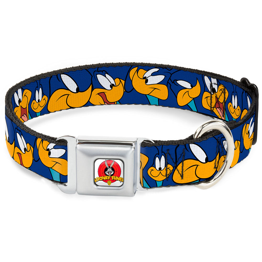 Looney Tunes Logo White Seatbelt Buckle Collar - Road Runner Expressions Royal Dog Collars Seatbelt Buckle Looney Tunes