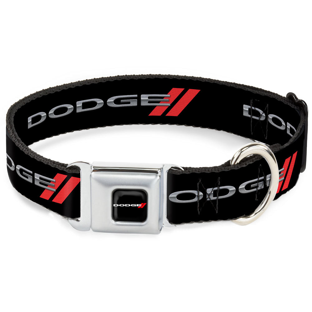 Dodge Red Rhombus Full Color Seatbelt Buckle Collar - Dodge Red Rhombus REPEAT Dog Collars Seatbelt Buckle Dodge
