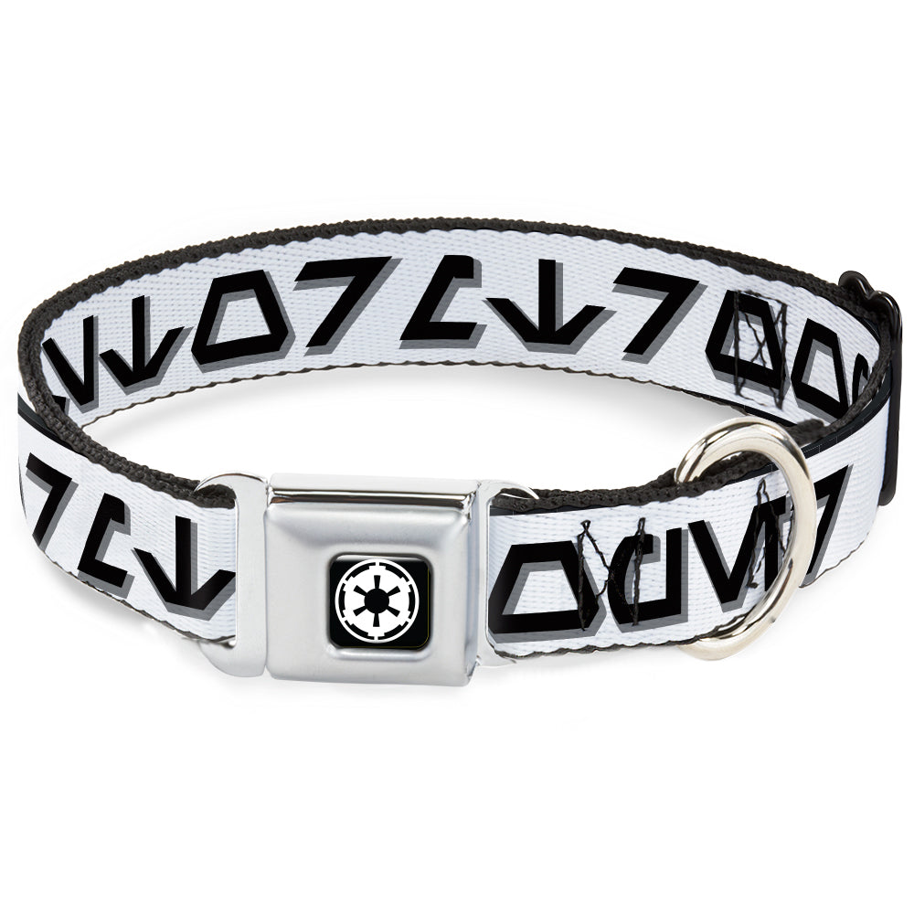 Star Wars Galactic Empire Insignia Full Color Black/White Seatbelt Buckle Collar - Star Wars Aurebesh STORMTROOPER White/Gray/Black Dog Collars Seatbelt Buckle Star Wars