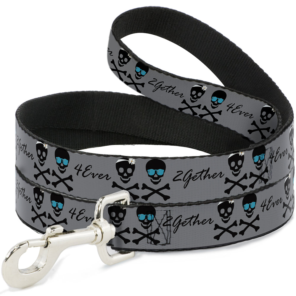 Dog Leash - 2gether 4ever Skulls Dog Leashes Buckle-Down