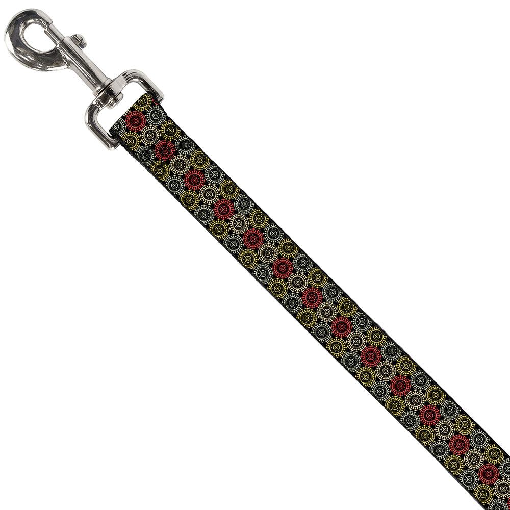 Dog Leash - Aboriginal Black/Cream/Multi Color Dog Leashes Buckle-Down