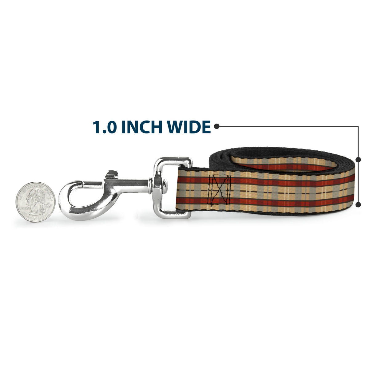 Dog Leash - Americana Plaid Dog Leashes Buckle-Down