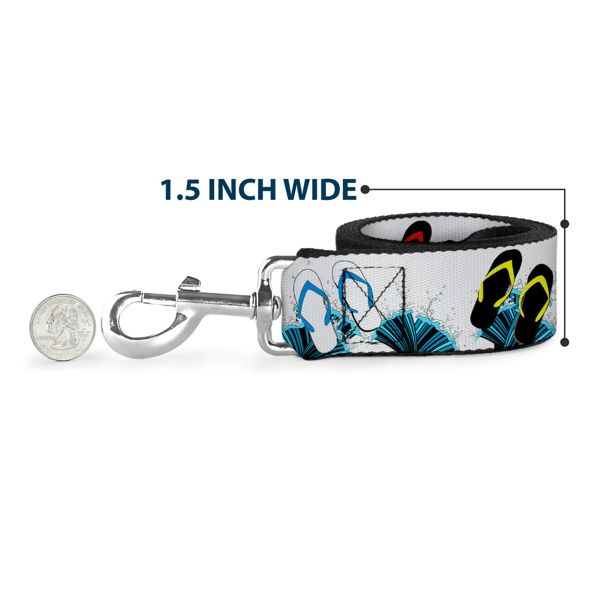 Dog Leash - Beach Flip Flops Dog Leashes Buckle-Down