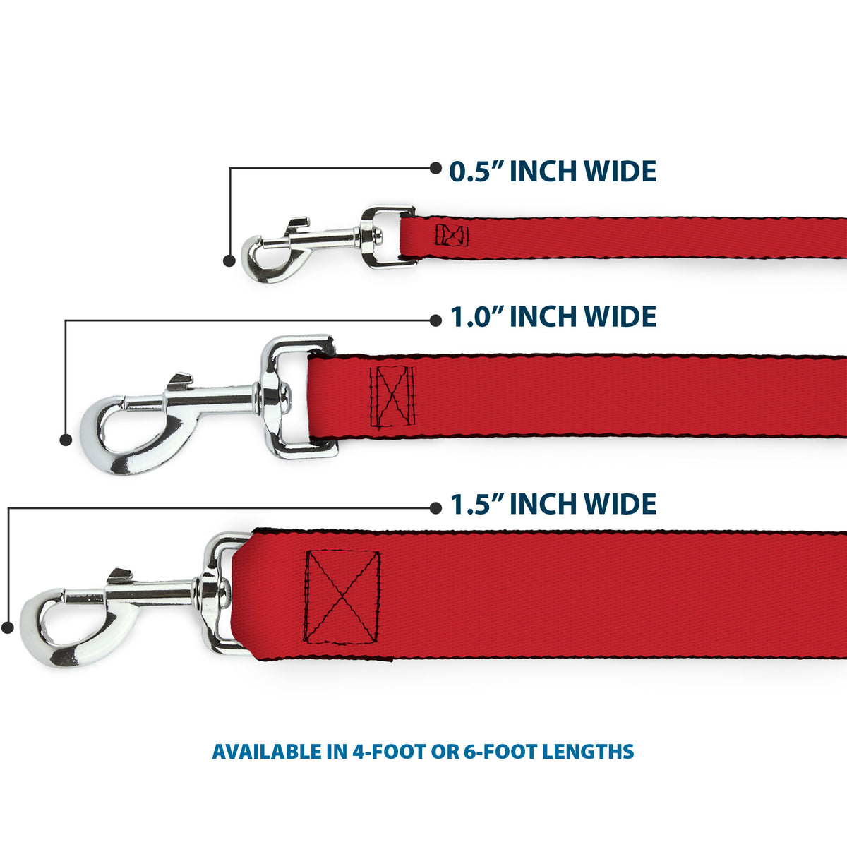 Dog Leash - Christmas Red Dog Leashes Buckle-Down