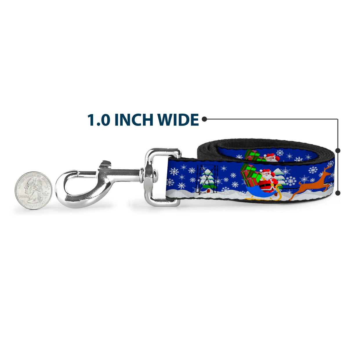 Dog Leash - Santa & Reindeers Dog Leashes Buckle-Down