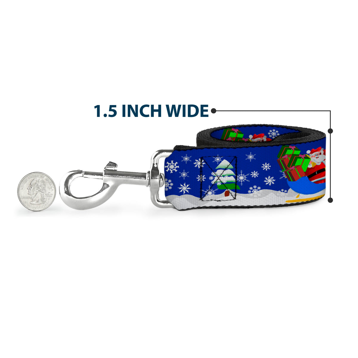 Dog Leash - Santa & Reindeers Dog Leashes Buckle-Down