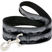 Dog Leash - Vivid SANTA MONICA Pier Skyline Grays/White Dog Leashes Buckle-Down