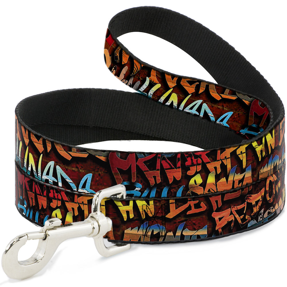 Dog Leash - Beach Tags Stacked Brick Wall/Beach Scenes Dog Leashes Buckle-Down