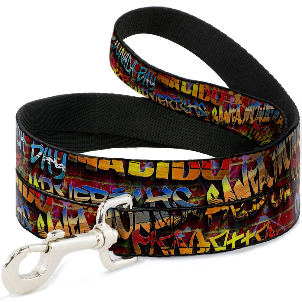 Dog Leash - Beach Tags/Paint Splatter Brick Wall/Beach Scenes Dog Leashes Buckle-Down