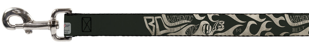 Dog Leash - BD AUTHENTIC SEATBELT BELT SINCE 1993 Flames Olive/Tan Dog Leashes Buckle-Down