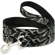 Dog Leash - BD AUTHENTIC SEATBELT BELT SINCE 1993 Flames Olive/Tan Dog Leashes Buckle-Down
