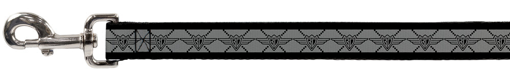 Dog Leash - BD Monogram2 Gray/Black Dog Leashes Buckle-Down
