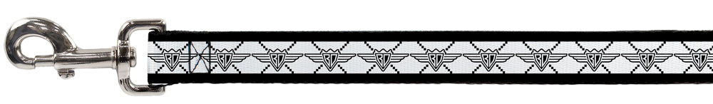 Dog Leash - BD Monogram2 White/Black Dog Leashes Buckle-Down