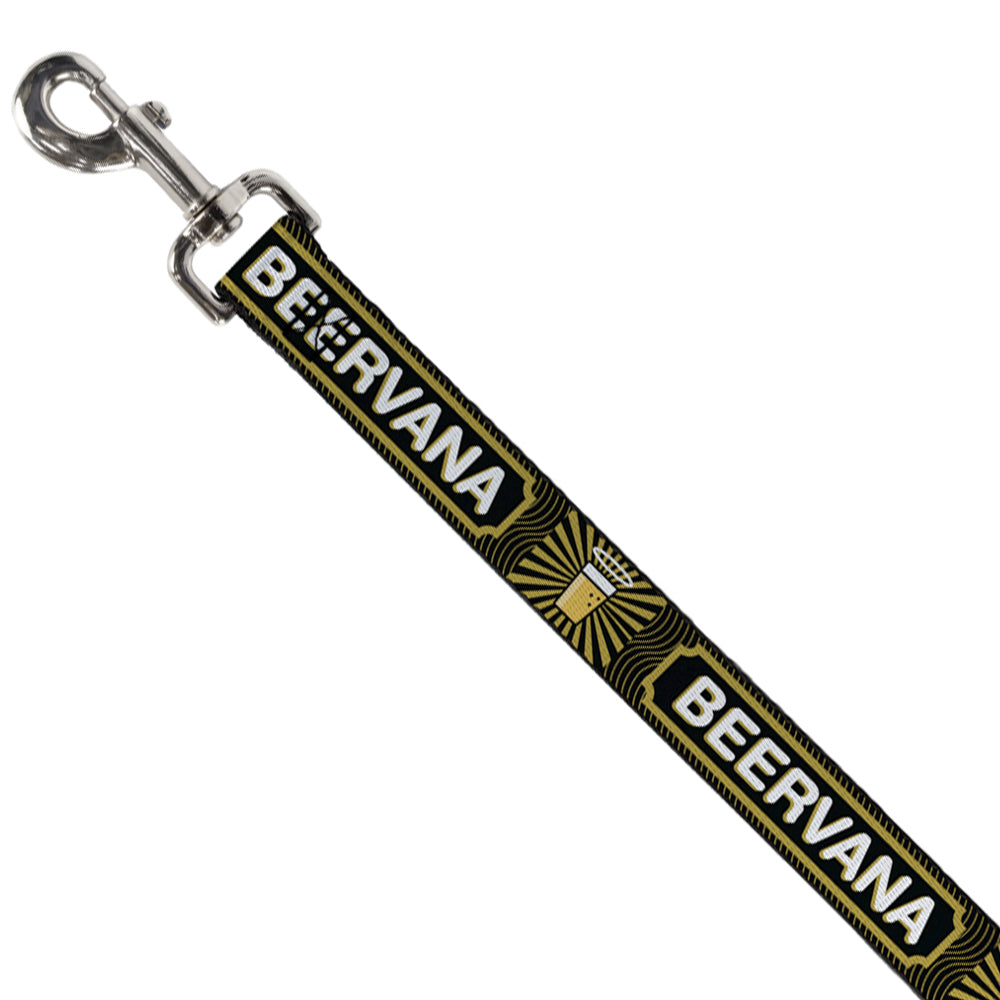 Buckle-Down Dog Leash - Beer Pint/BEERVANA Rays/Waves Black/Olive Dog Leashes Buckle-Down