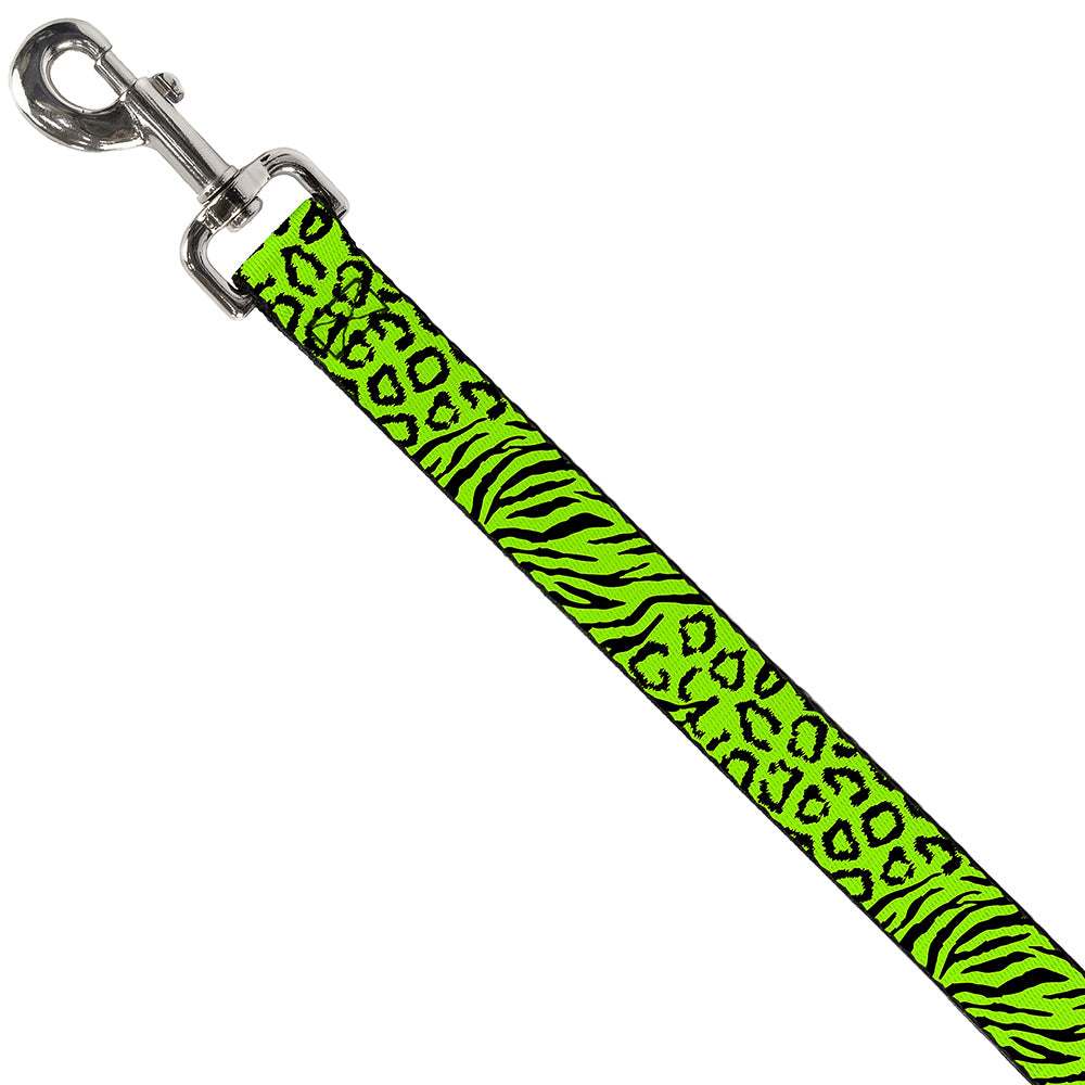 Dog Leash - Cheebra Green/Black Dog Leashes Buckle-Down