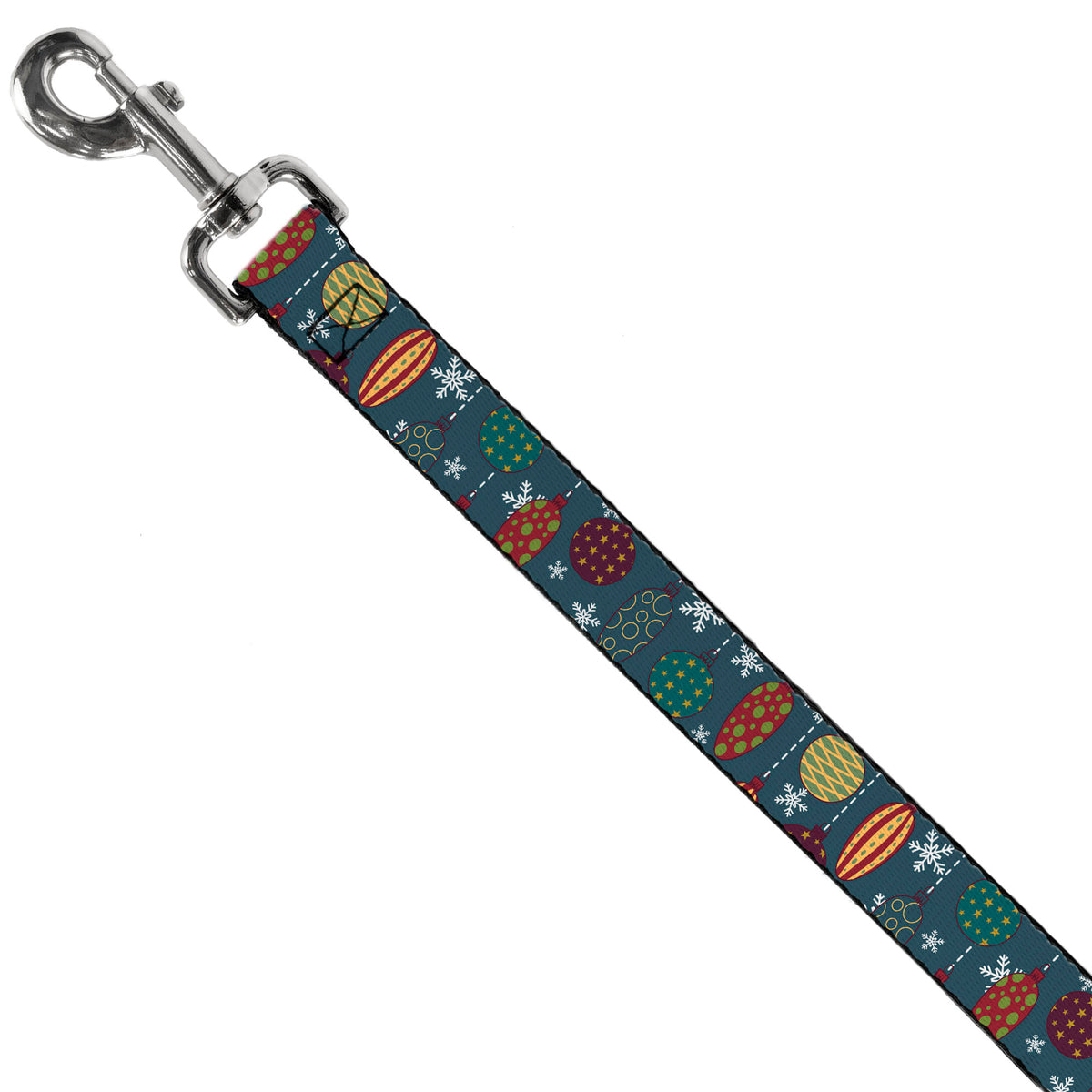 Dog Leash - Christmas Ornaments Snowflakes Blue White Multi Color Dog Leashes Buckle-Down