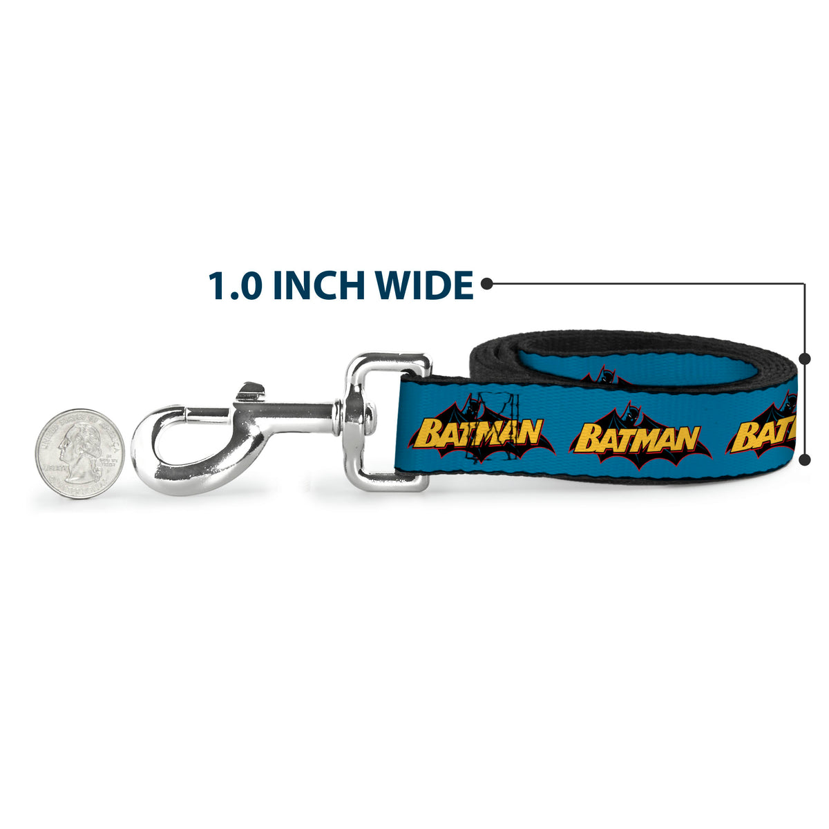 Dog Leash - Vintage Batman Logo Blue Dog Leashes DC Comics