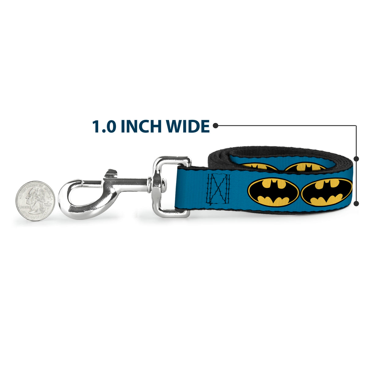 Dog Leash - Bat Signal-3 Blue/Black/Yellow Dog Leashes DC Comics
