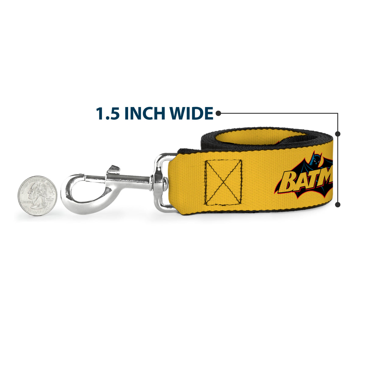 Dog Leash - Vintage Batman Logo & Bat Signal-3 Yellow Dog Leashes DC Comics