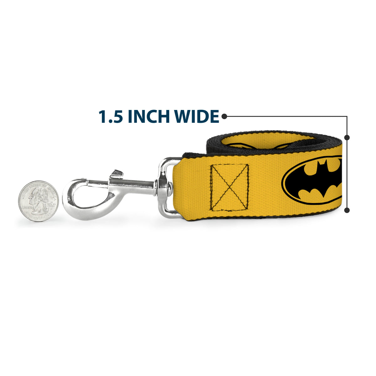 Dog Leash - Bat Signal-3 Yellow/Black/Yellow Dog Leashes DC Comics