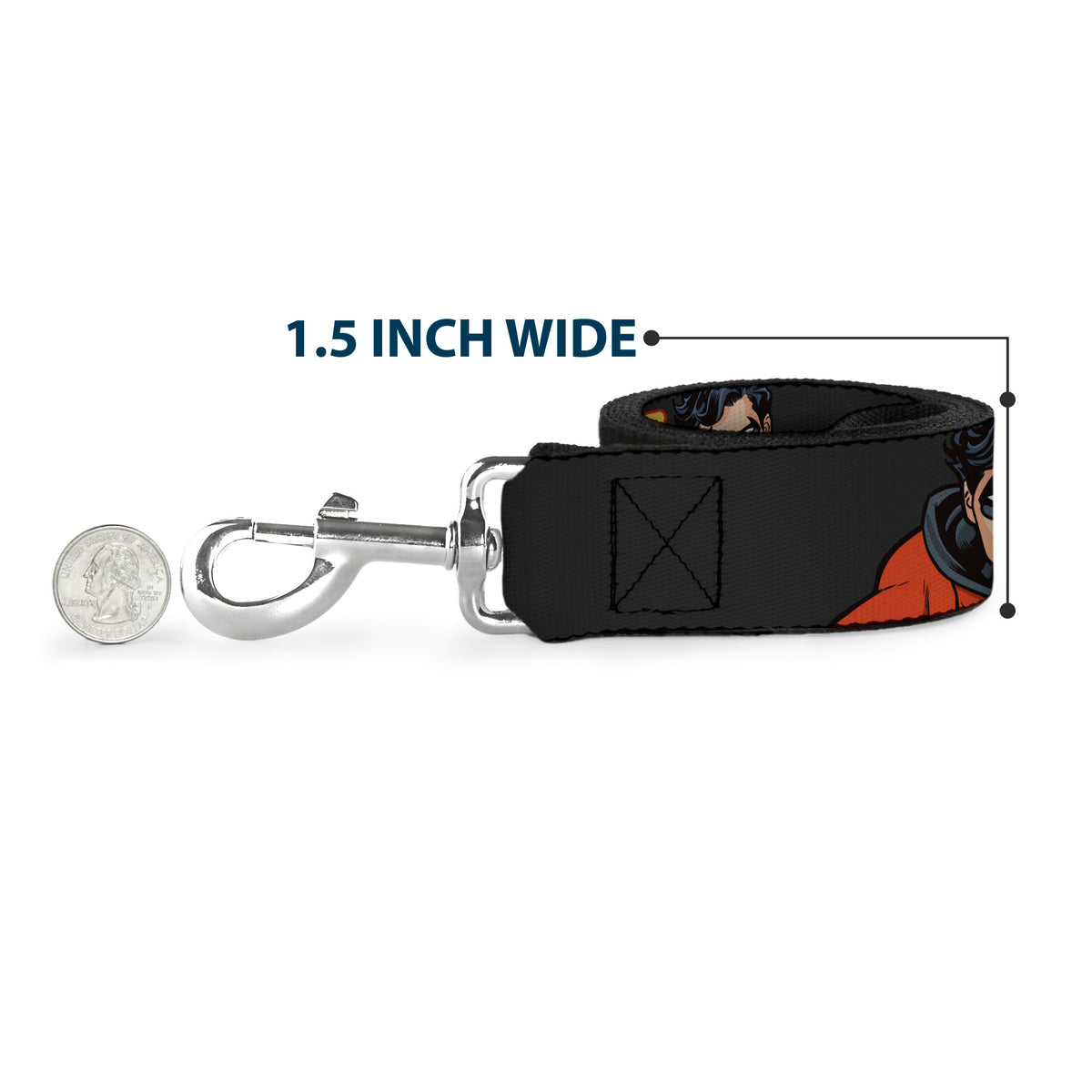 Dog Leash - ROBIN Red/Black Poses Gray Dog Leashes DC Comics