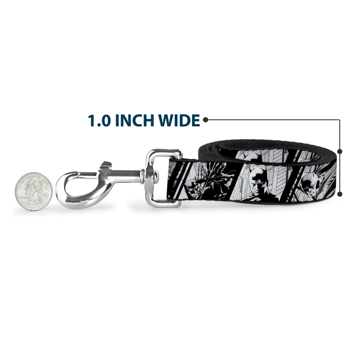 Dog Leash - Batman Hush Pose Sketches Black/White Dog Leashes DC Comics