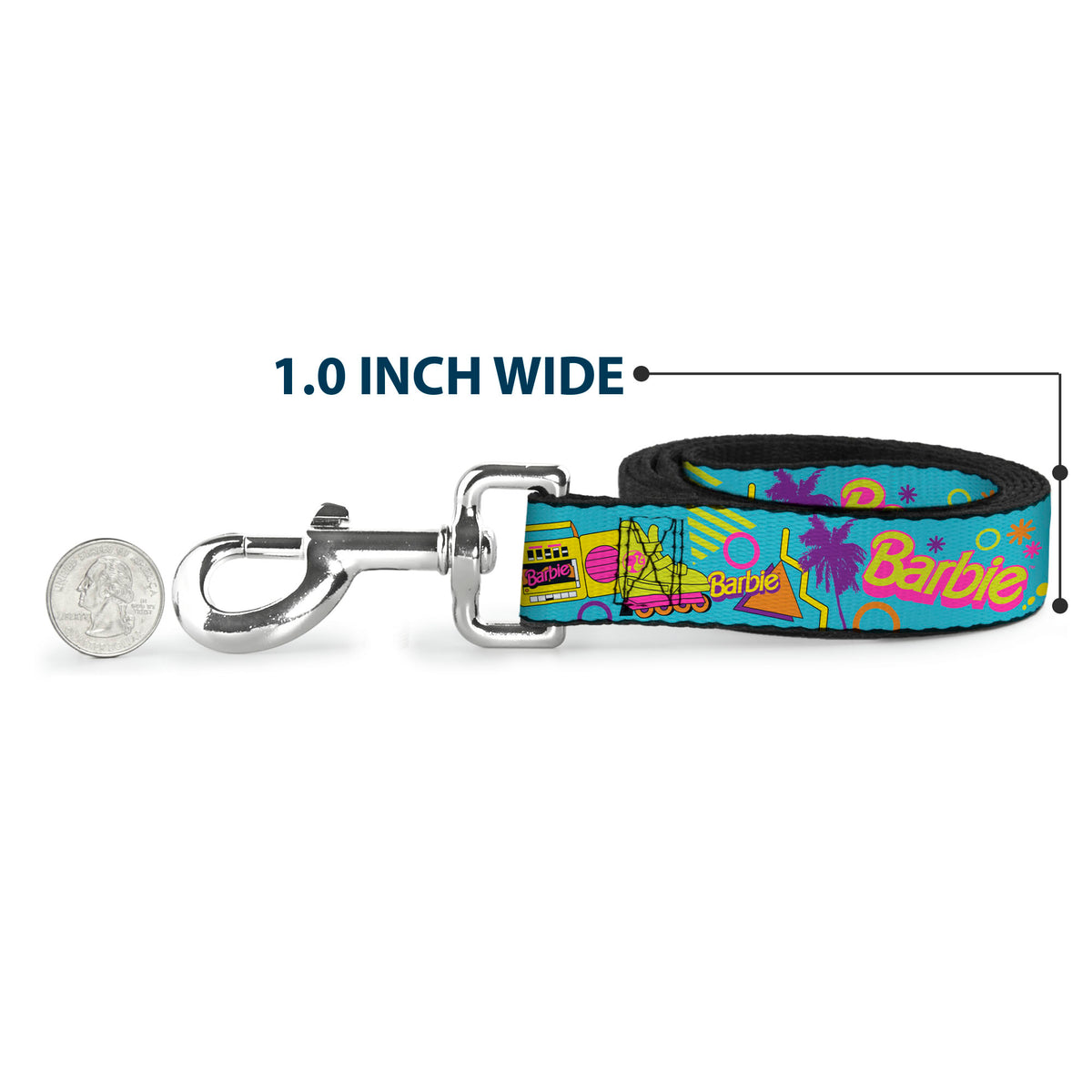 Dog Leash - BARBIE Eighties Icons Bright Blue/Multi Color Dog Leashes Barbie