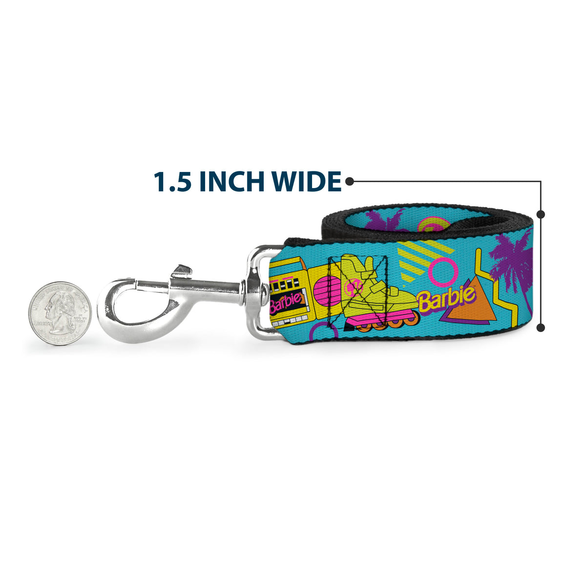 Dog Leash - BARBIE Eighties Icons Bright Blue/Multi Color Dog Leashes Barbie