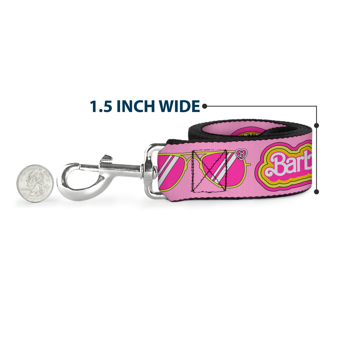 Dog Leash - Malibu Barbie 1971 Icons and Quotes Pinks/Yellows Dog Leashes Barbie