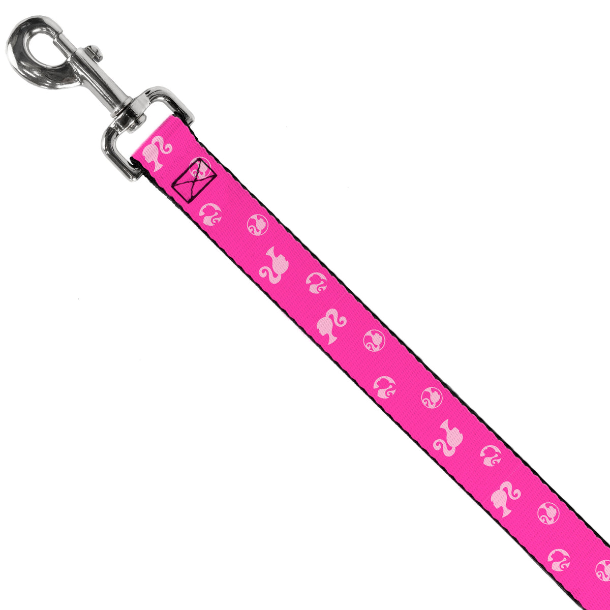 Dog Leash - Barbie Ponytail Silhouette Icon Scattered Pinks Dog Leashes Barbie