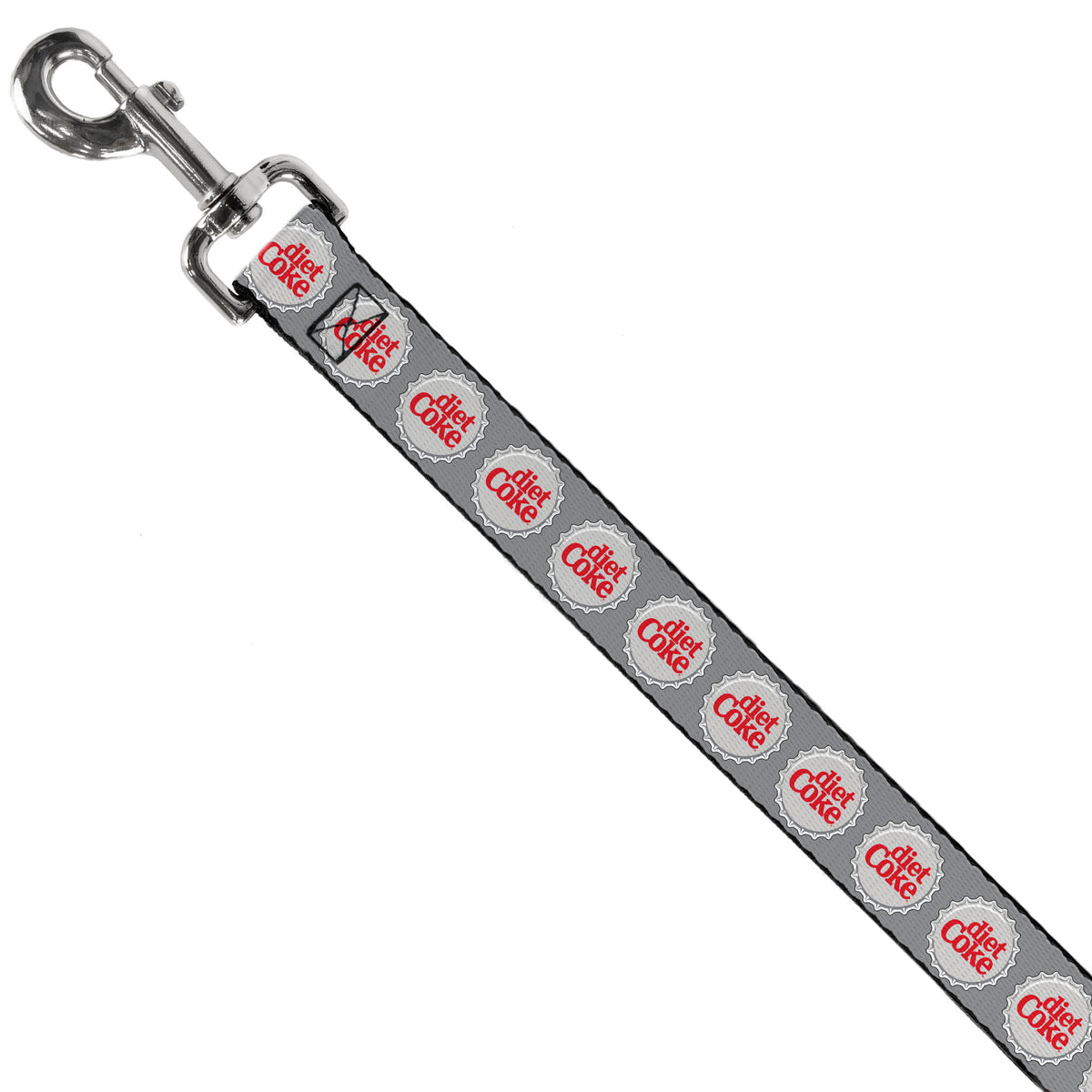 Dog Leash - DIET COKE Bottle Caps Grays/White/Red Dog Leashes Coca-Cola