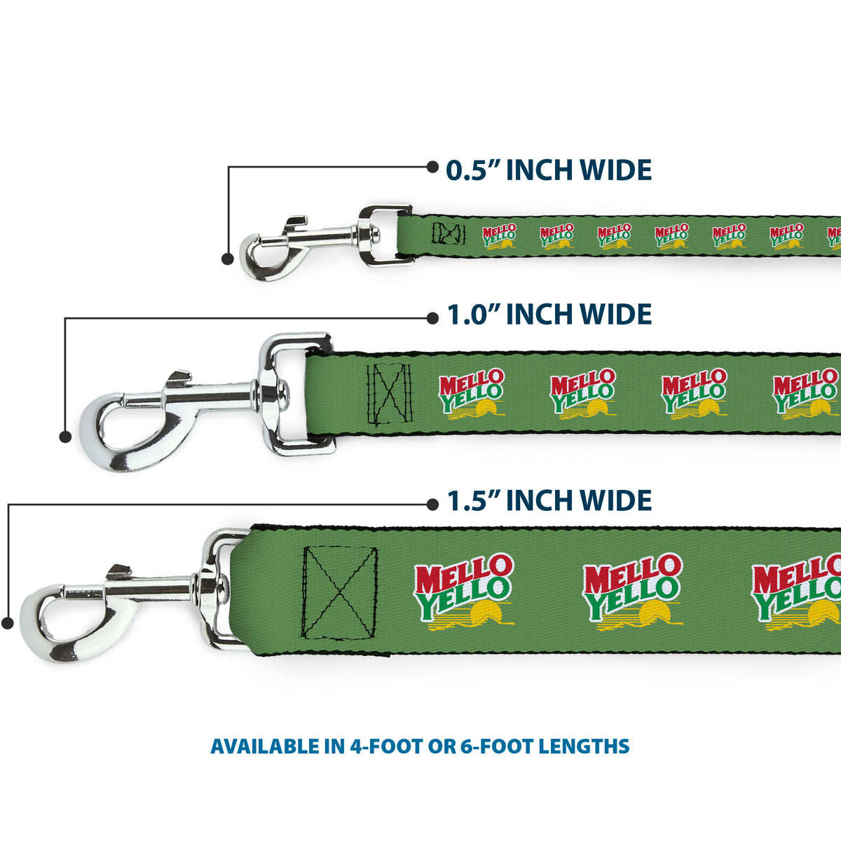 Dog Leash - MELLO YELLO Logo Green/White/Red/Yellow Dog Leashes Coca-Cola