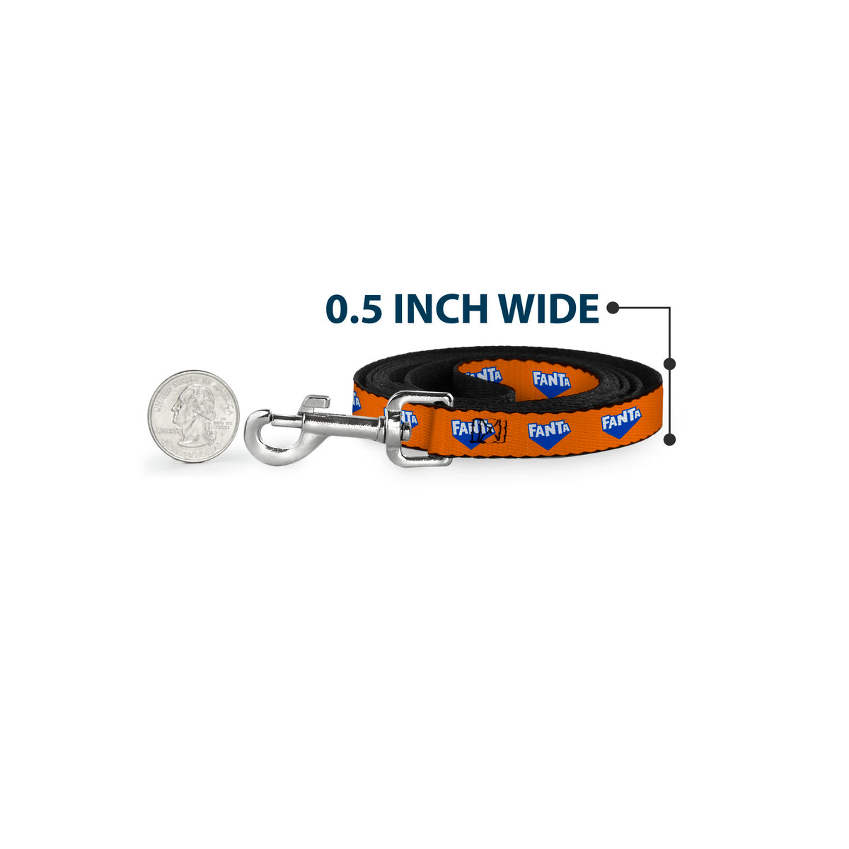 Dog Leash - FANTA Logo Orange/Blue/White Dog Leashes Coca-Cola
