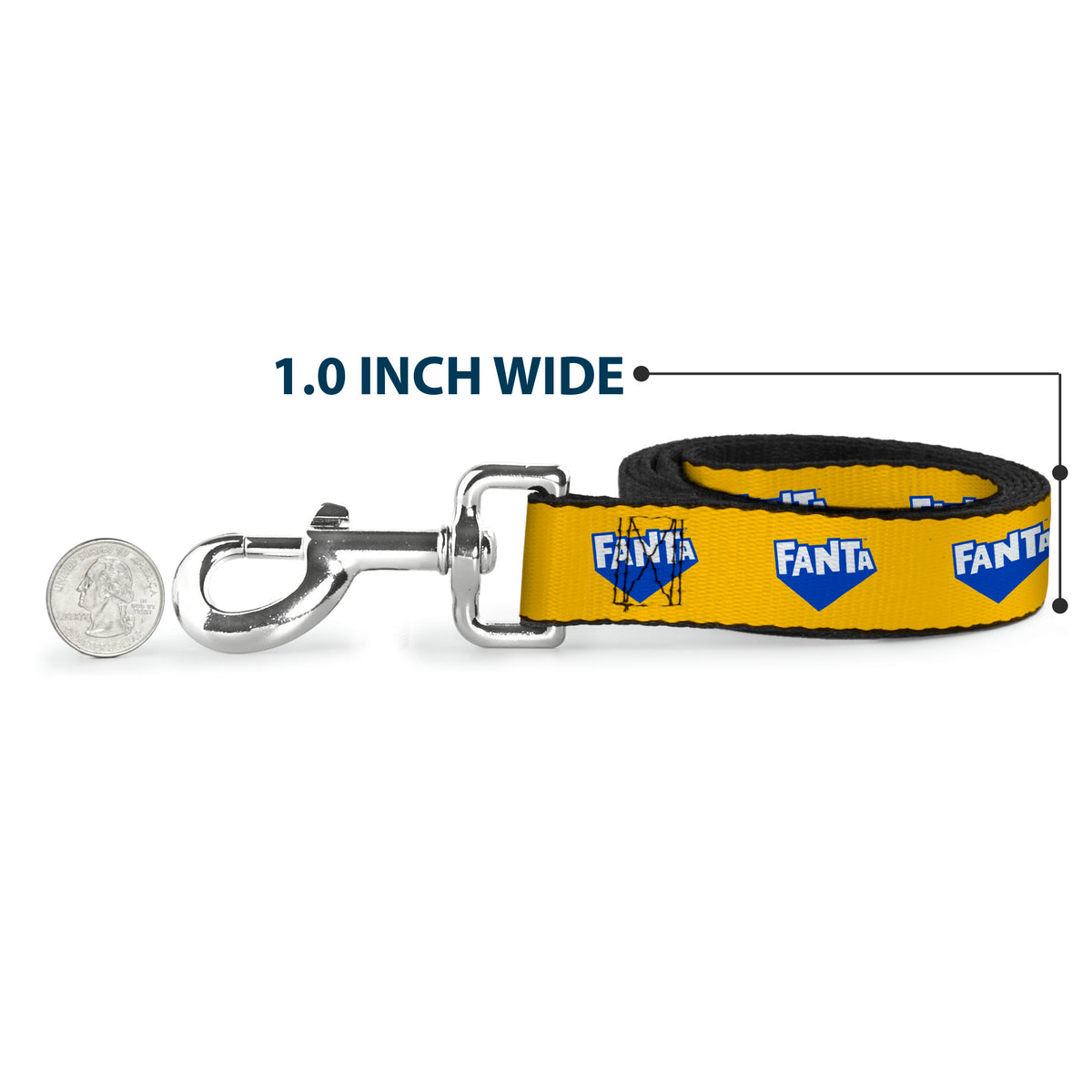 Dog Leash - FANTA Logo Pineapple Yellow/Blue/White Dog Leashes Coca-Cola