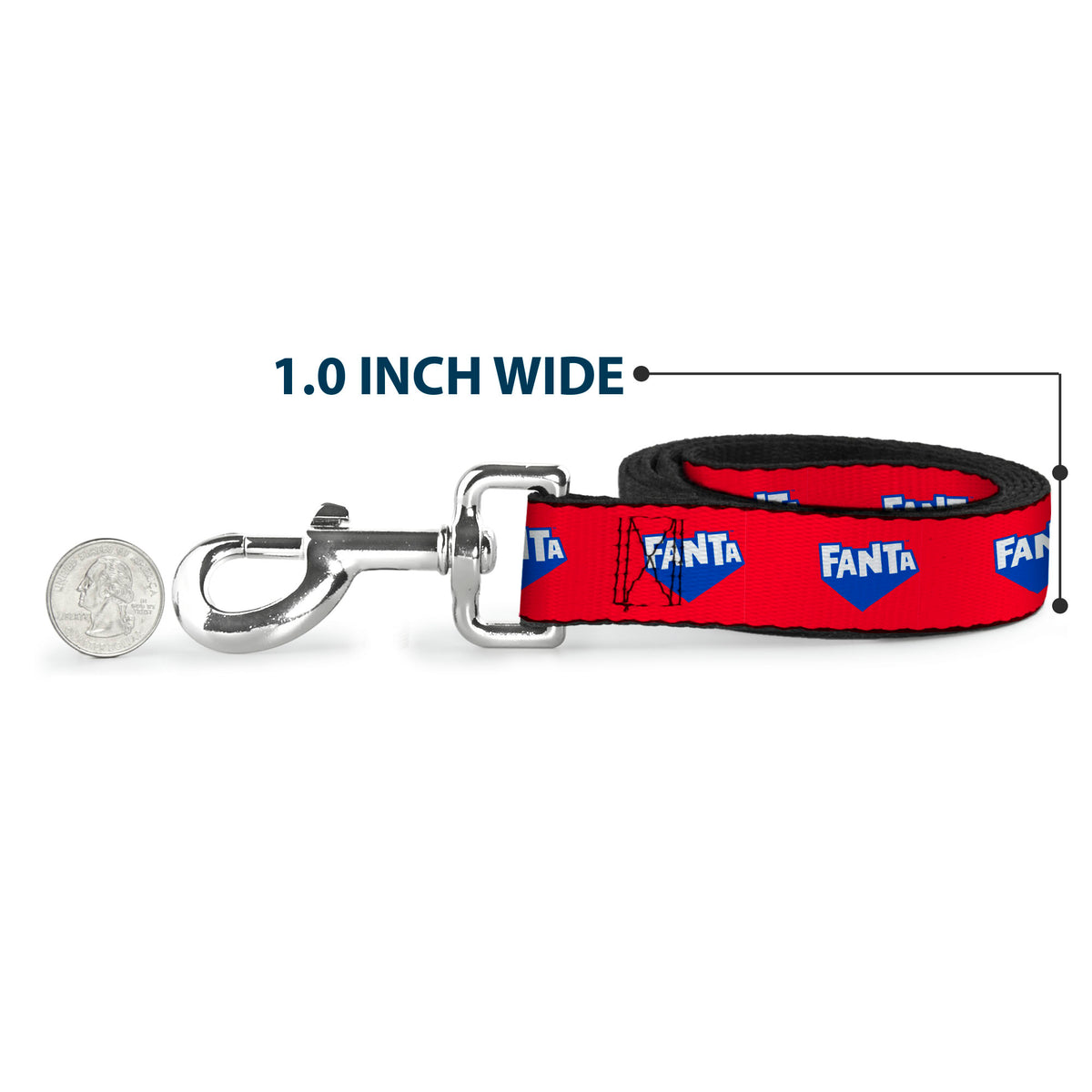 Dog Leash - FANTA Logo Strawberry Red/Blue/White Dog Leashes Coca-Cola