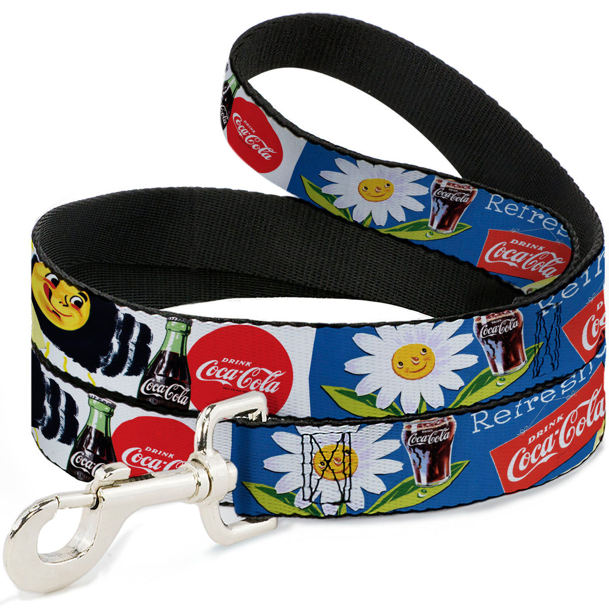 Dog Leash - Vintage Coca-Cola GO REFRESHED Ads and Icons Collage Dog Leashes Coca-Cola