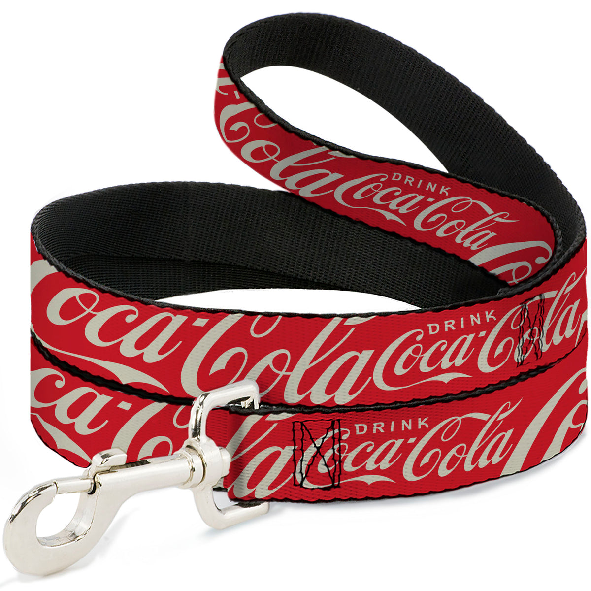 Dog Leash - DRINK COCA-COLA Typography Logo Scattered Red/White Dog Leashes Coca-Cola