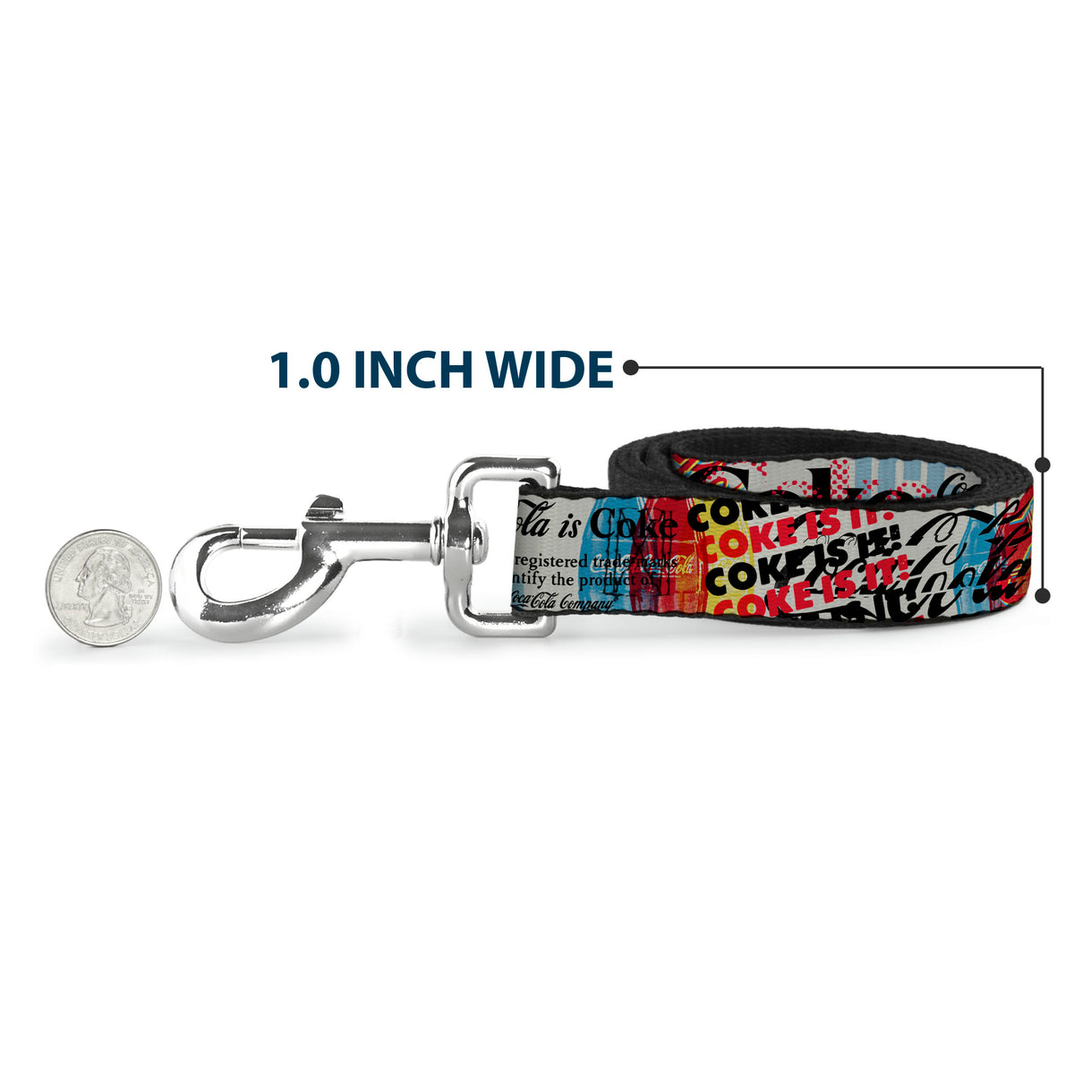 Dog Leash - COKE IS IT! Pop Art Collage Multi Color Dog Leashes Coca-Cola