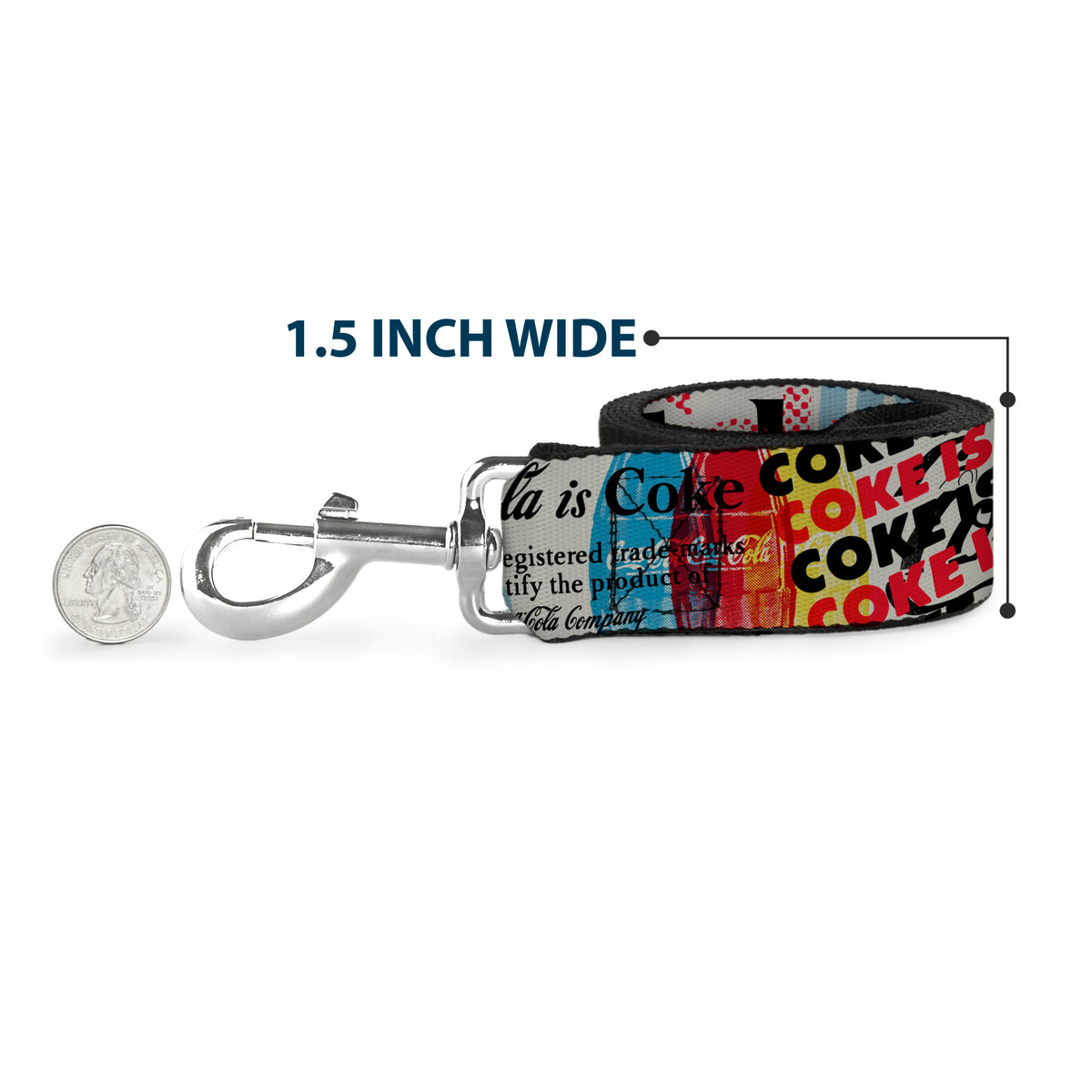 Dog Leash - COKE IS IT! Pop Art Collage Multi Color Dog Leashes Coca-Cola