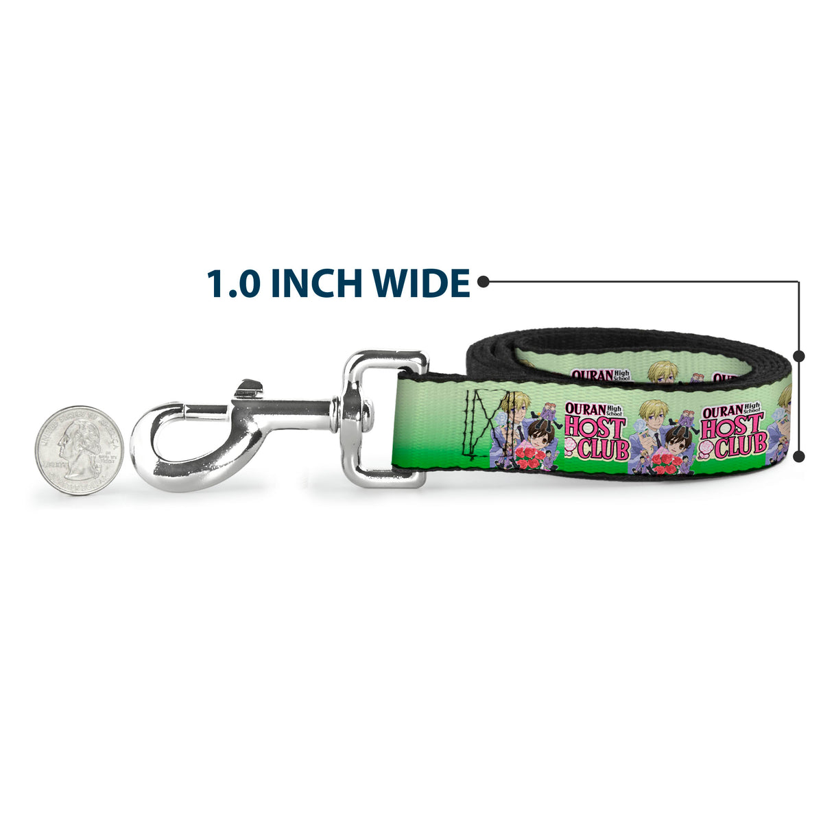 Dog Leash - OURAN HIGH SCHOOL HOST CLUB Haruhi and Friends Group Pose and Title Logo Greens Dog Leashes Ouran High School Host Club