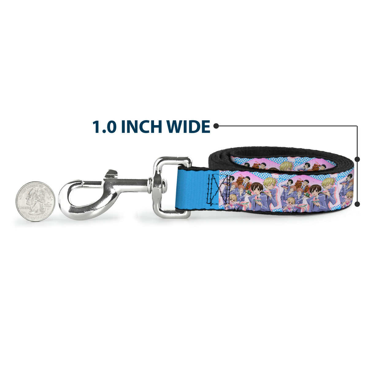 Dog Leash - Ouran High School Host Club Seven Character Sushi Dining Pose Pink/Blue Dog Leashes Ouran High School Host Club