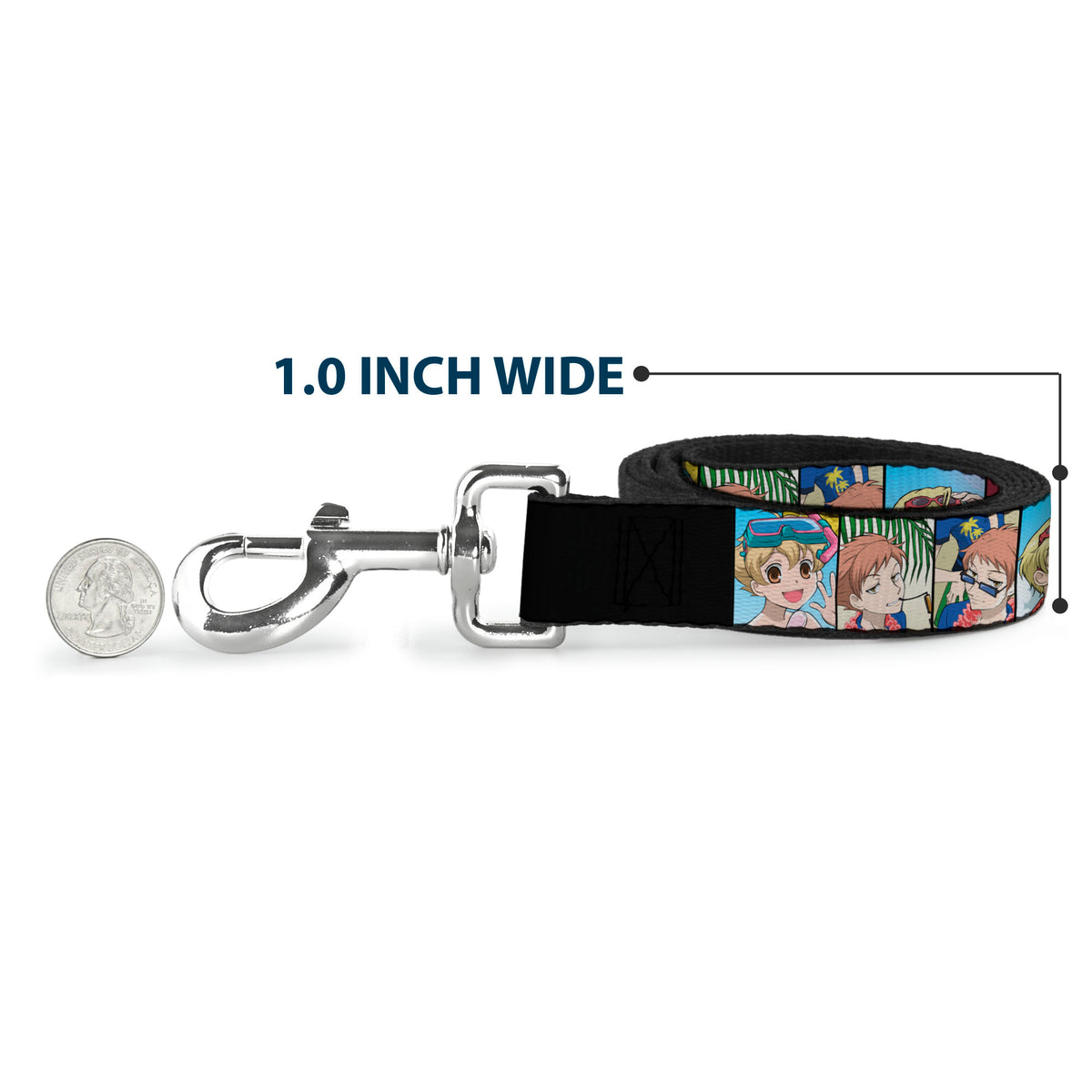 Dog Leash - Ouran High School Host Club Seven Character Beach Day Pose Blocks Dog Leashes Ouran High School Host Club