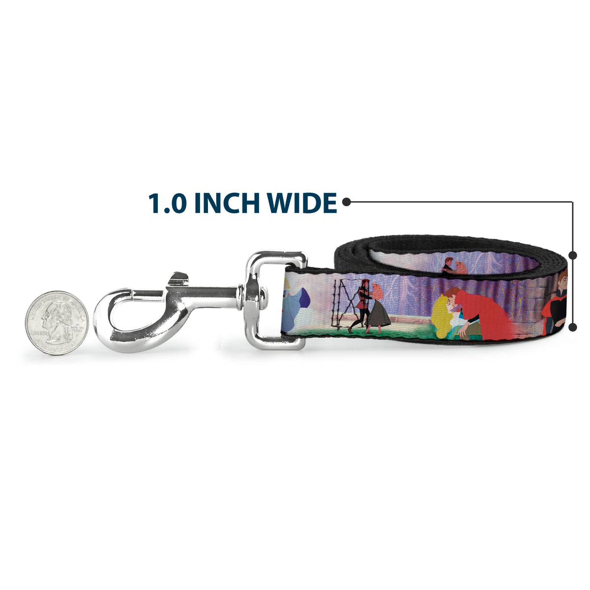 Dog Leash - Beauty & the Beast Stained Glass Scenes Dog Leashes Disney