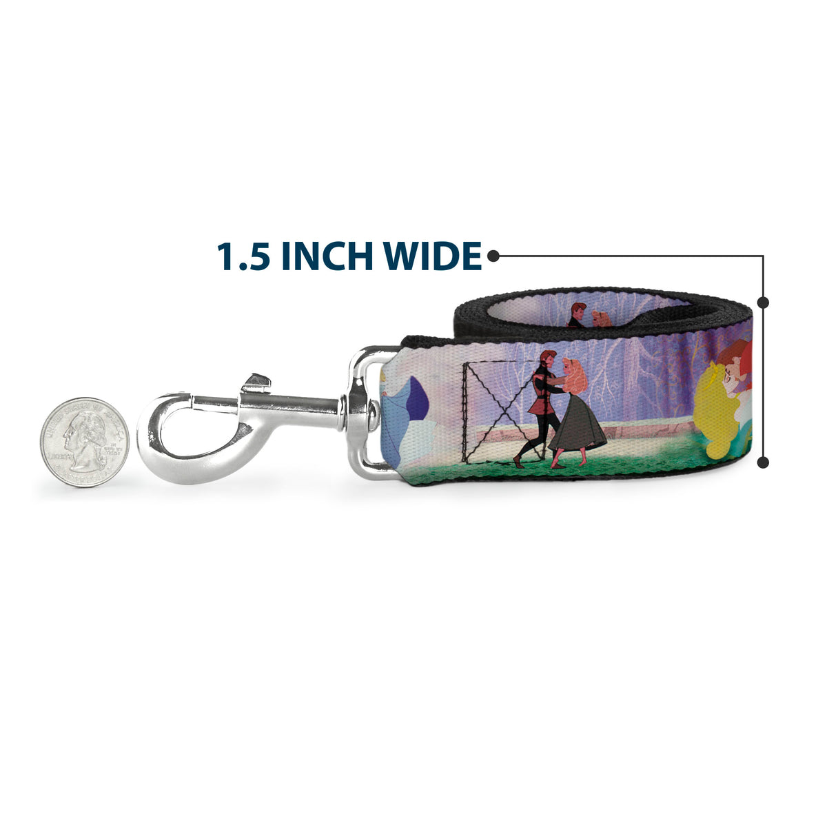 Dog Leash - Beauty & the Beast Stained Glass Scenes Dog Leashes Disney